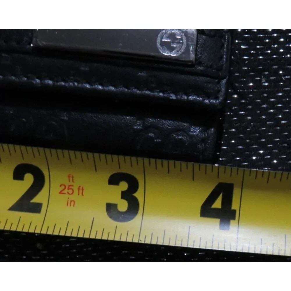 Gucci GG Guccissima Black Italian leather vintage monogram key holder wallet
